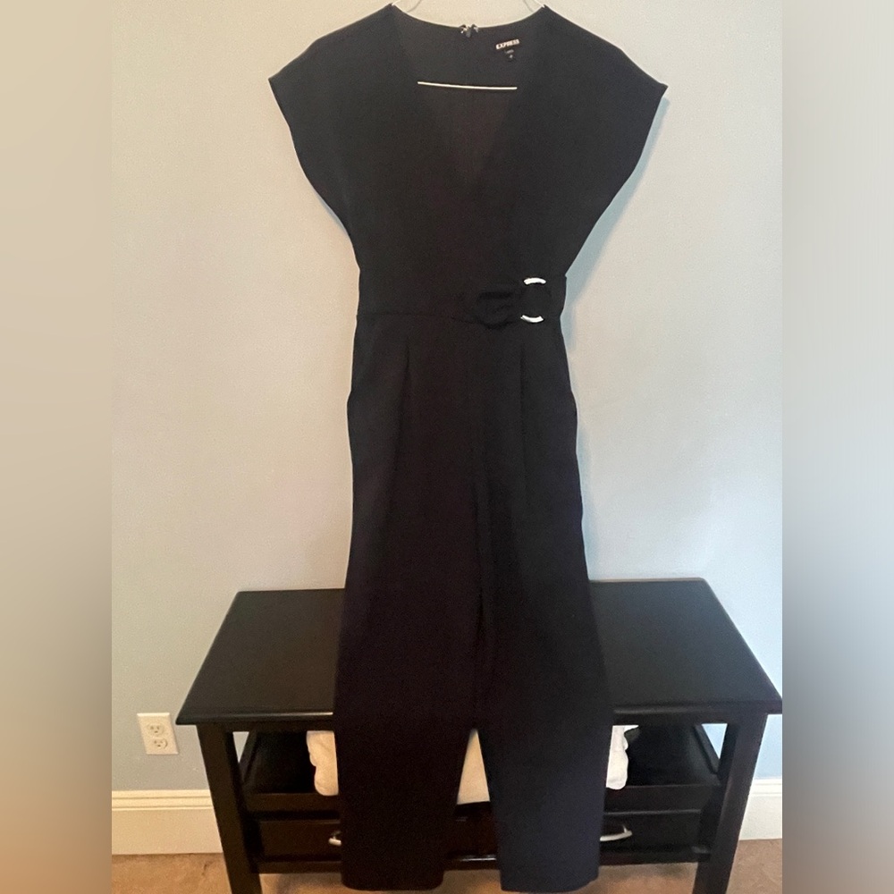 Express Navy Blue Jumpsuit